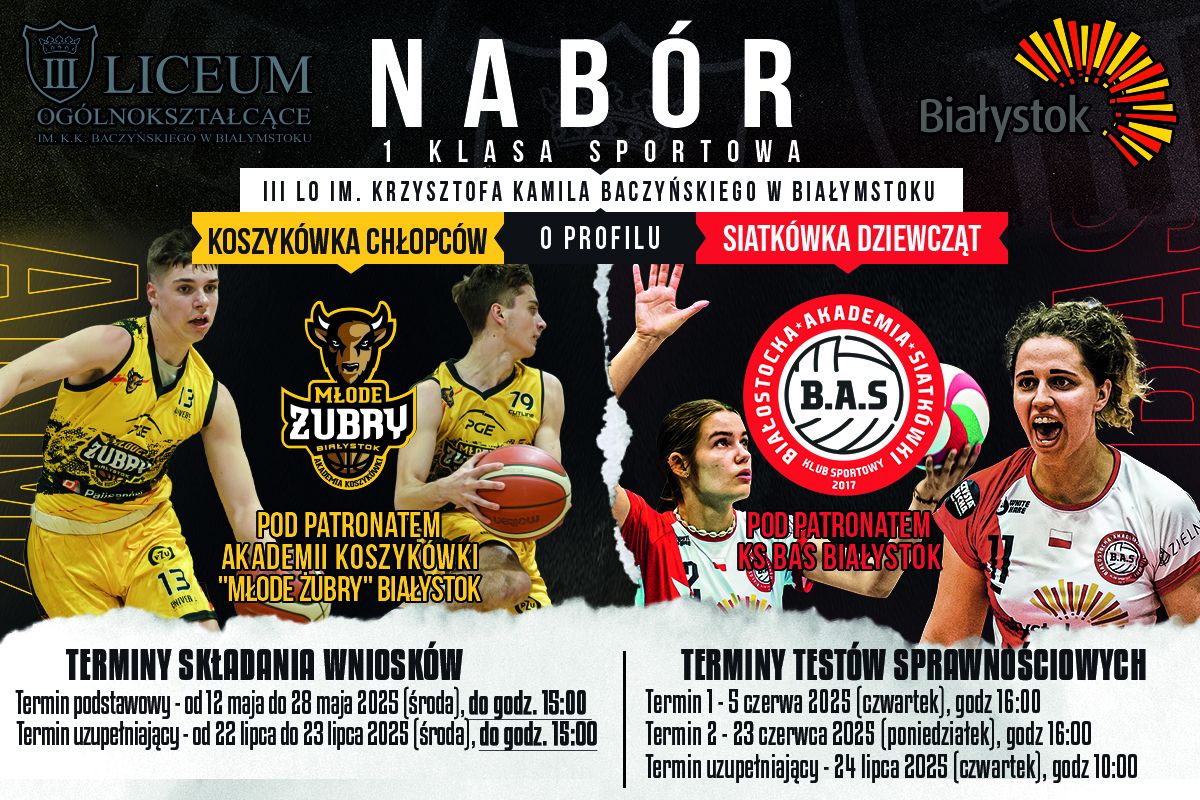 NABÓR - KLASA SPORTOWA 3 LO